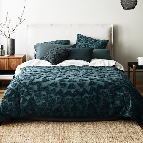 Aura By Tracie Ellis Indian Teal Maya Cotton Quilt Cover Temple